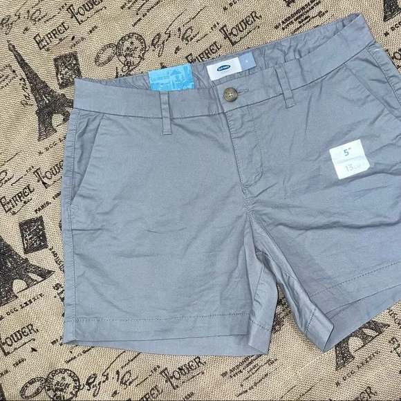 Old Navy NWT! Gray Mid-Rise Chino Mini Short Size 4 - Picture 4 of 10